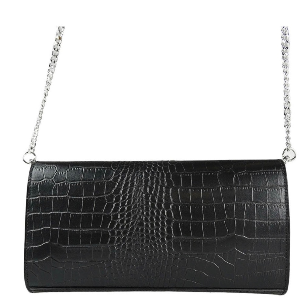 Leather Croc Print with Hand Strap